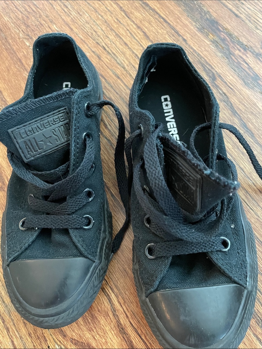 Converse Kids Black Low Top Canvas Sneakers